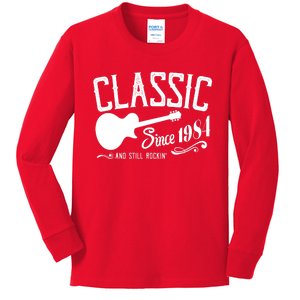 Classic Since 1984 And Still Rockin 40th Birthday Kids Long Sleeve Shirt