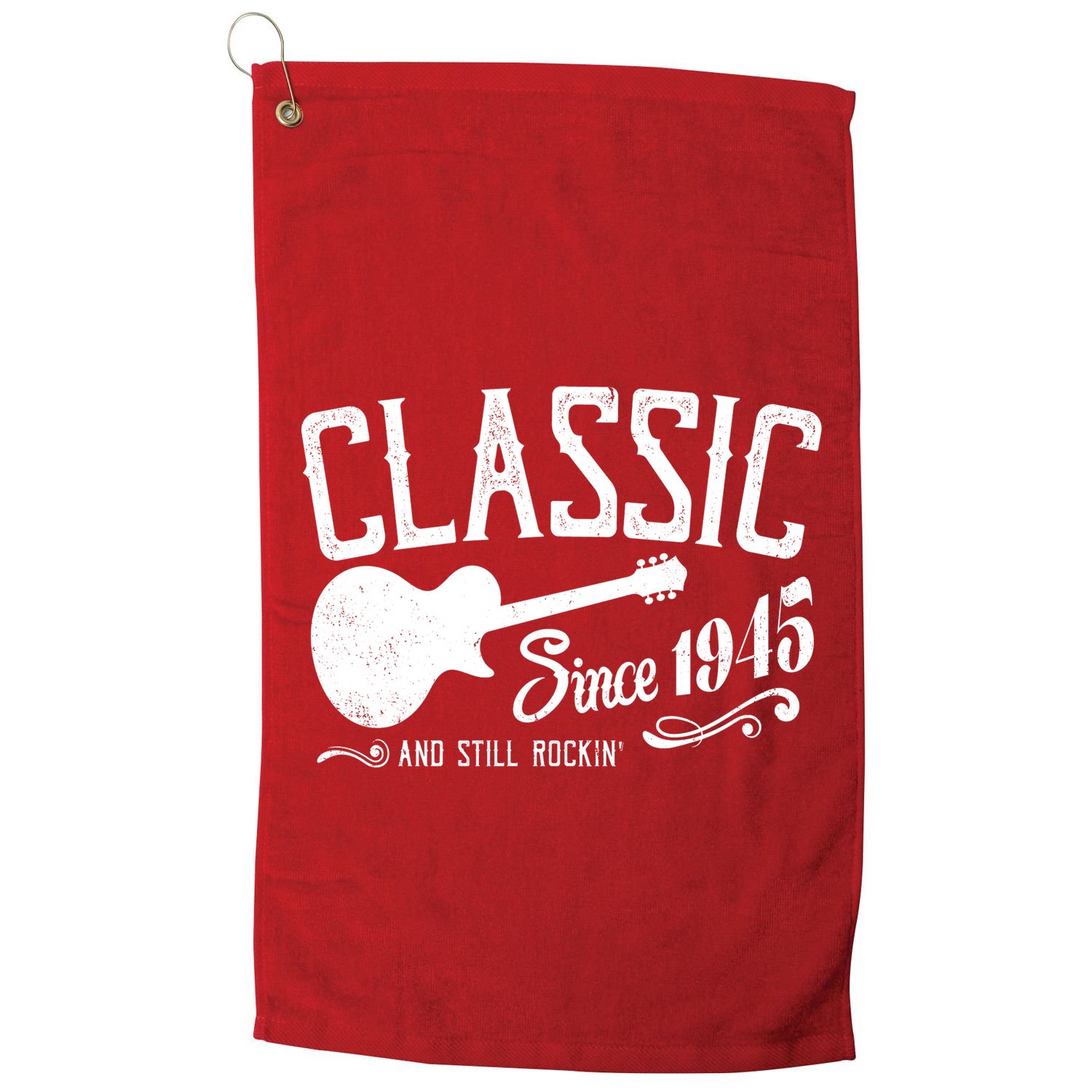 Classic Since 1945 And Still Rockin 80th Birthday Golf Towel