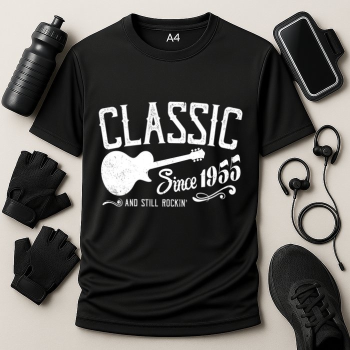 Classic Since 1955 And Still Rockin 70th Birthday Cooling Performance Crew T-Shirt