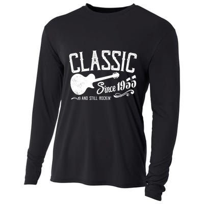 Classic Since 1955 And Still Rockin 70th Birthday Cooling Performance Long Sleeve Crew