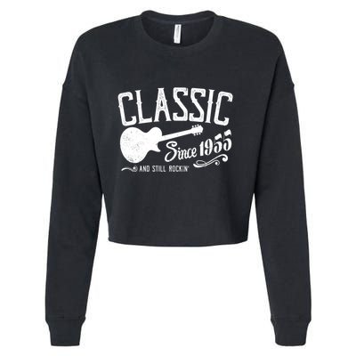 Classic Since 1955 And Still Rockin 70th Birthday Cropped Pullover Crew