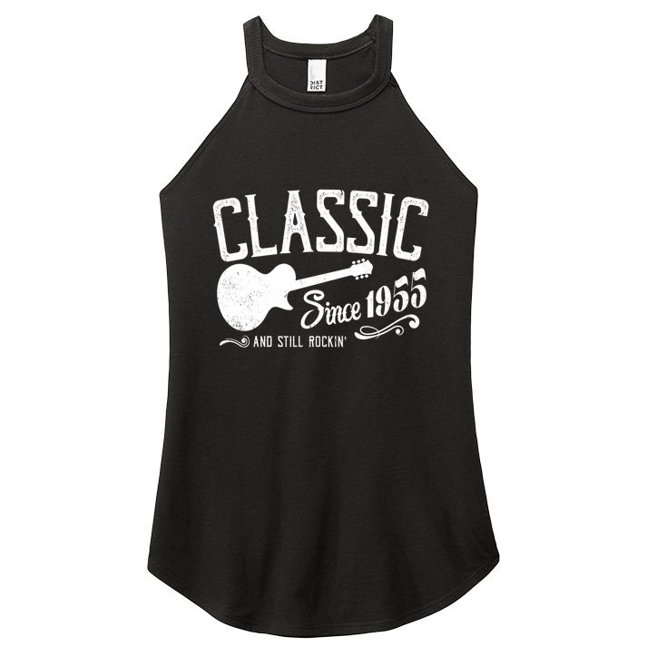 Classic Since 1955 And Still Rockin 70th Birthday Women's Perfect Tri Rocker Tank