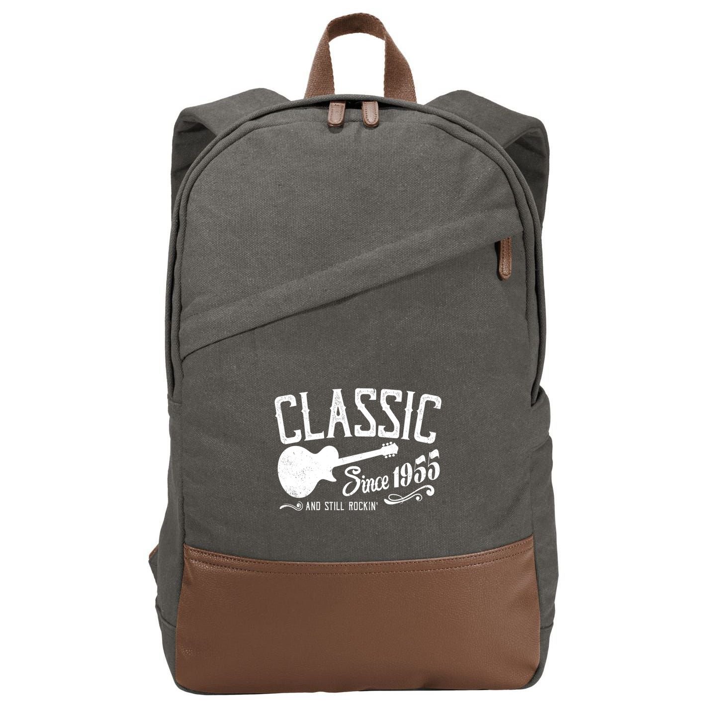 Classic Since 1955 And Still Rockin 70th Birthday Cotton Canvas Backpack