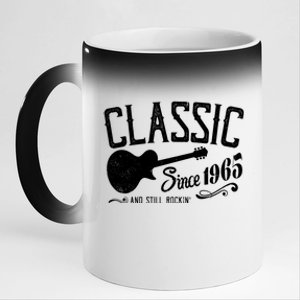 Classic Since 1965 And Still Rockin 60th Birthday 11oz Black Color Changing Mug