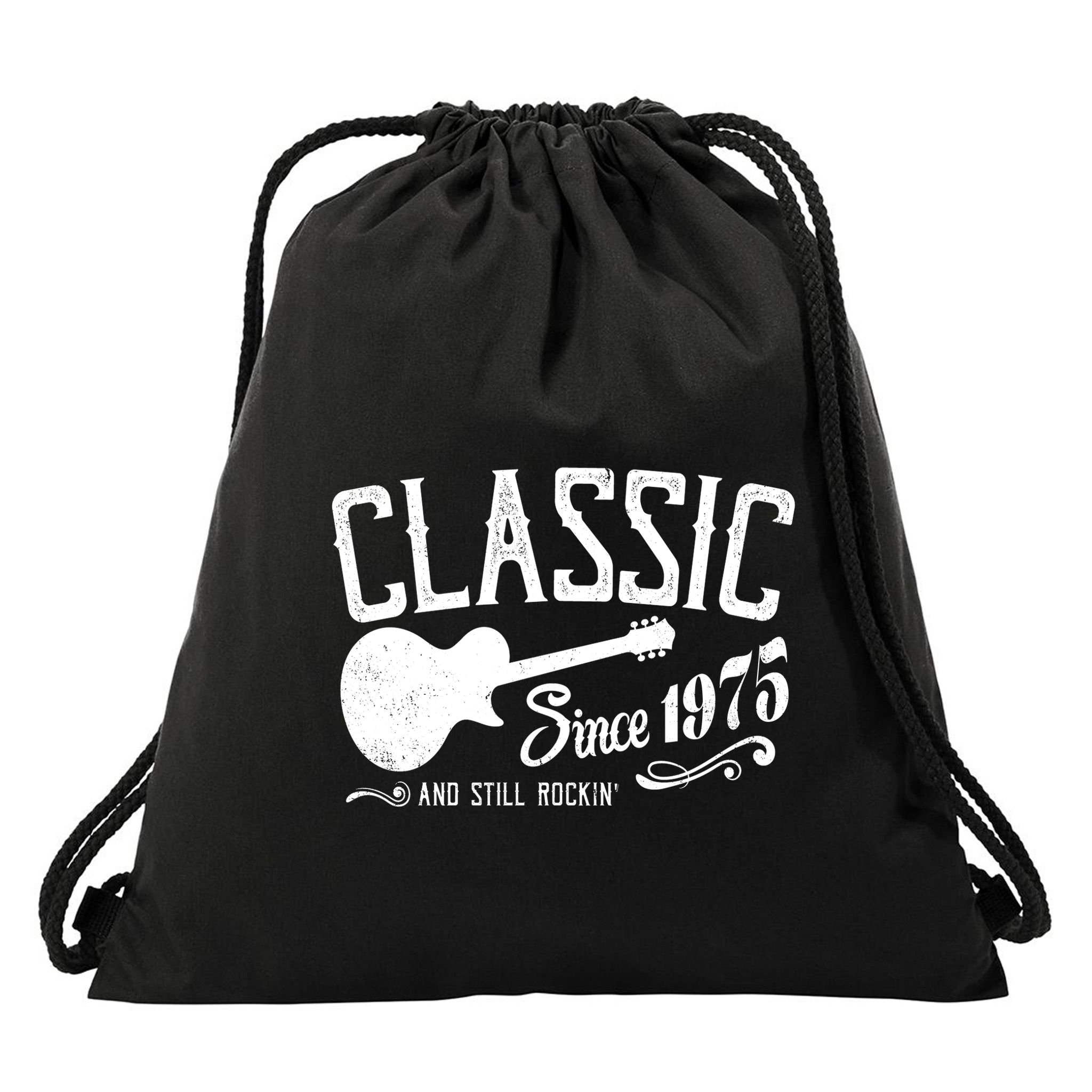 Classic Since 1975 And Still Rockin 50th Birthday Drawstring Bag