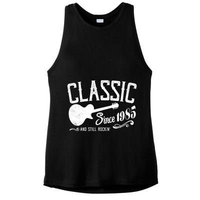 Classic Since 1985 And Still Rockin 40th Birthday Ladies PosiCharge Tri-Blend Wicking Tank