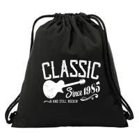 Classic Since 1985 And Still Rockin 40th Birthday Drawstring Bag