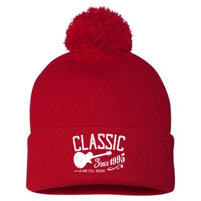 Classic Since 1995 And Still Rockin 30th Birthday Pom Pom 12in Knit Beanie