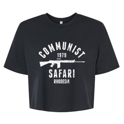 Communist Safari 1979 Rhodesia Light Infantry Bella+Canvas Jersey Crop Tee