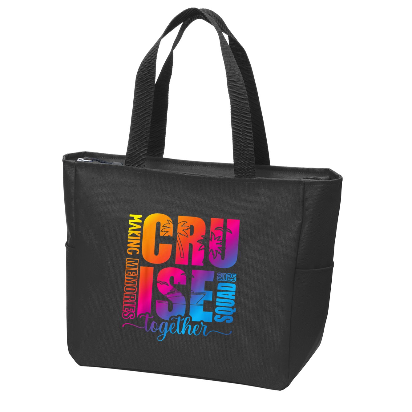 Cruise Squad 2025 Summer Vacation Matching Family Cruise Zip Tote Bag