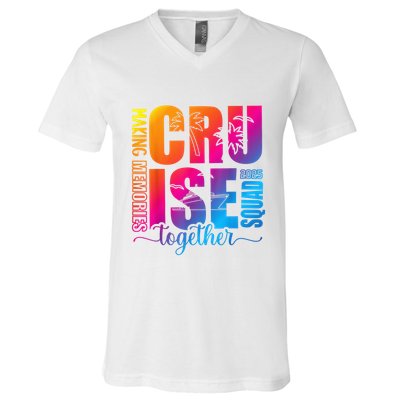 Cruise Squad 2025 Summer Vacation Matching Family Cruise V-Neck T-Shirt