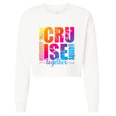 Cruise Squad 2025 Summer Vacation Matching Family Cruise Cropped Pullover Crew