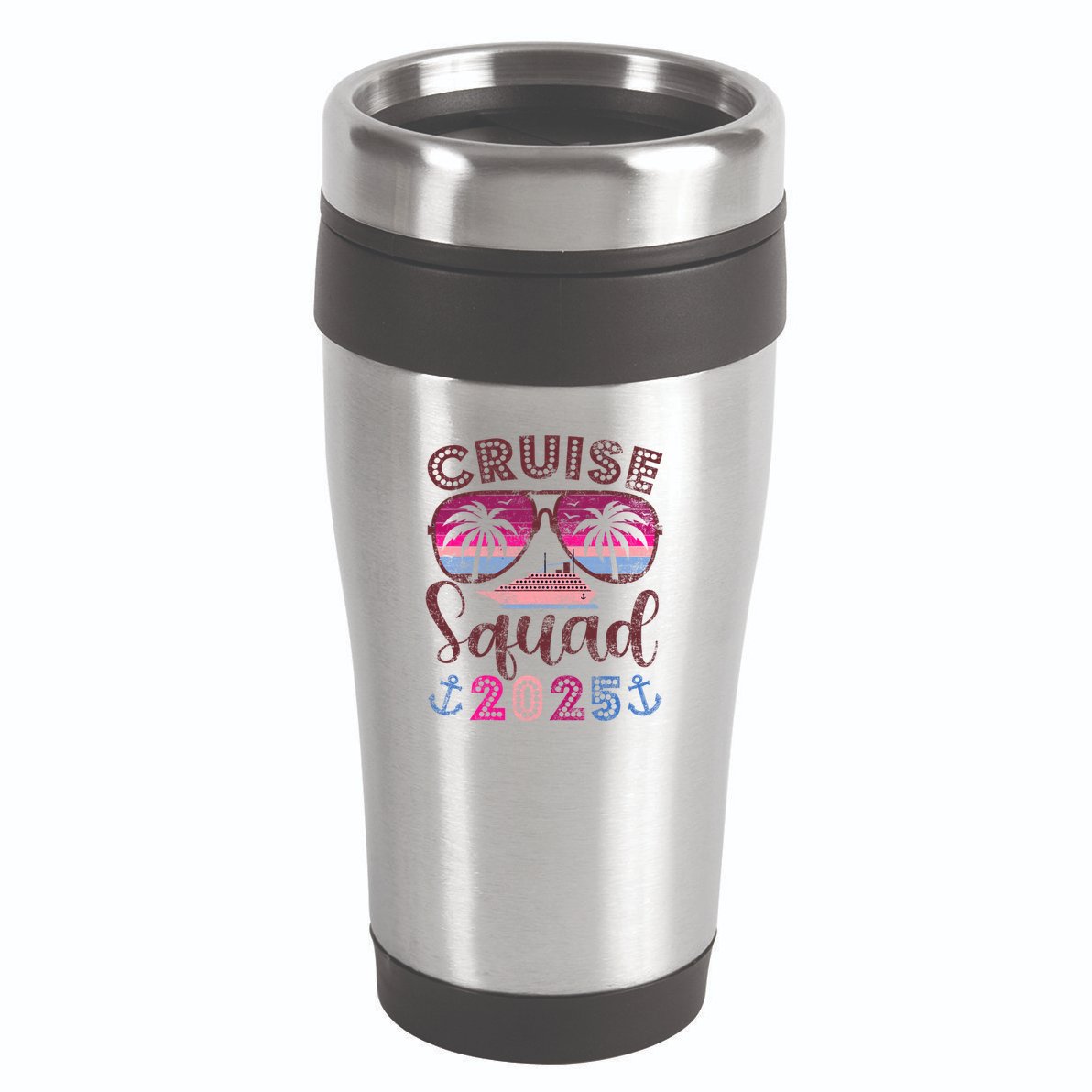 Cruise Squad 2025 Family Friends Vacation Matching Group 16oz Travel Tumbler