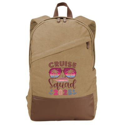 Cruise Squad 2025 Family Friends Vacation Matching Group Cotton Canvas Backpack