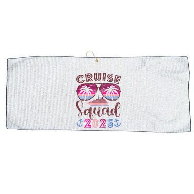 Cruise Squad 2025 Family Friends Vacation Matching Group Large Microfiber Waffle Golf Towel