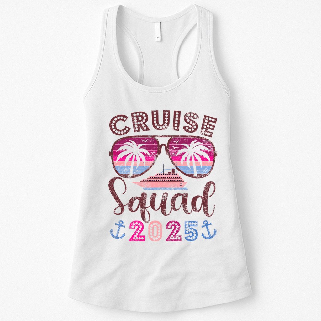 Cruise Squad 2025 Family Friends Vacation Matching Group Womens Tank Top