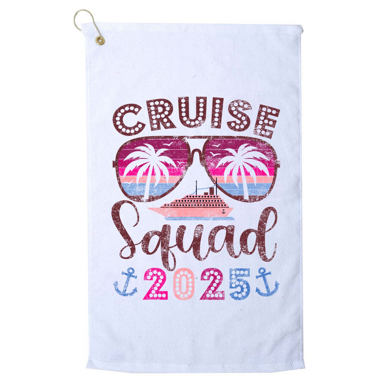 Cruise Squad 2025 Family Friends Vacation Matching Group Golf Towel