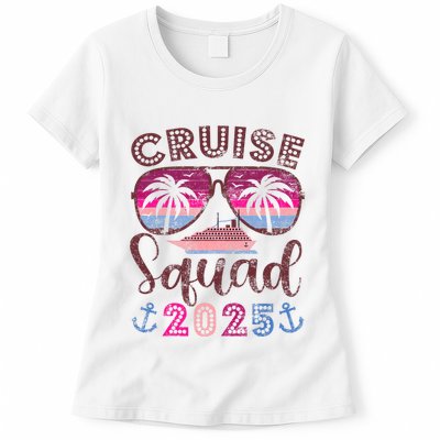 Cruise Squad 2025 Family Friends Vacation Matching Group Womens T-Shirt