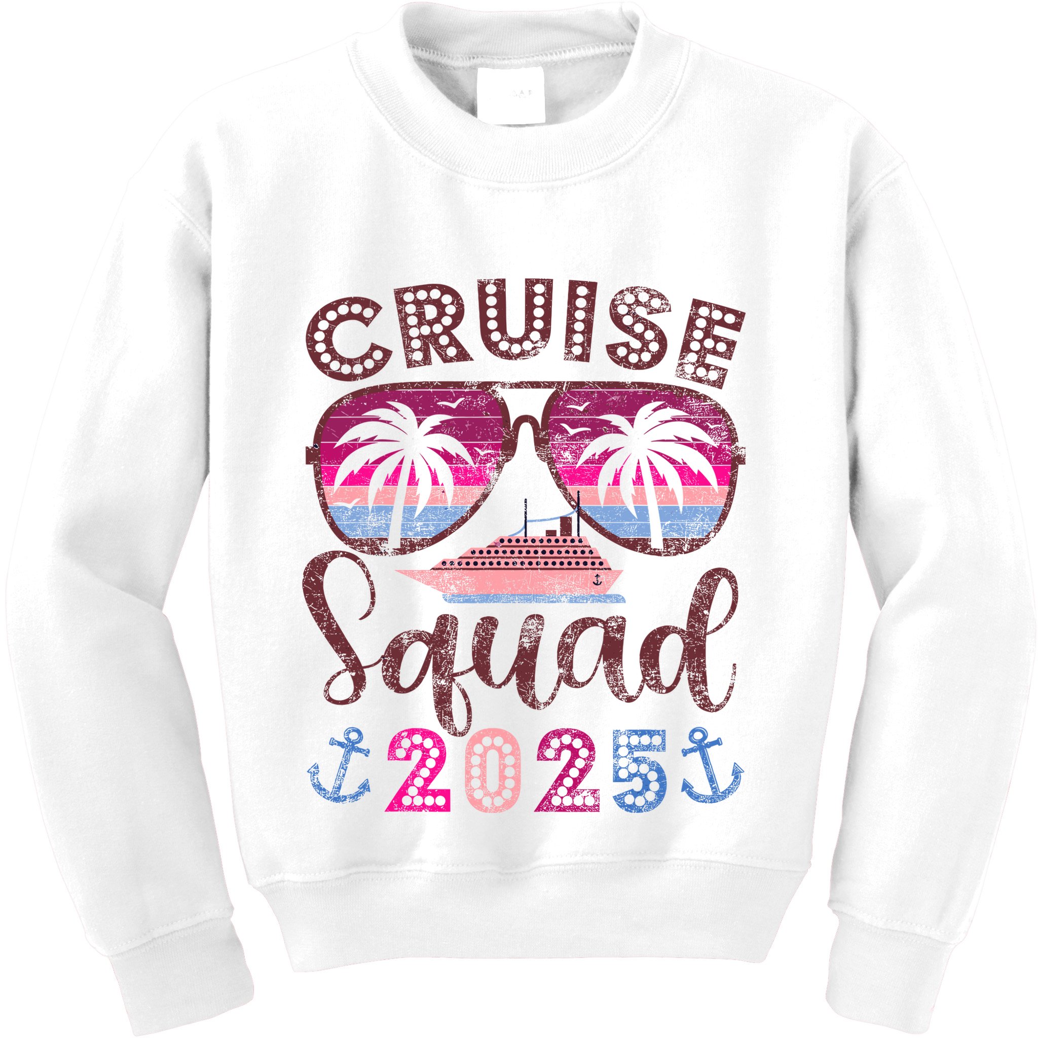 Cruise Squad 2025 Family Friends Vacation Matching Group Kids Sweatshirt