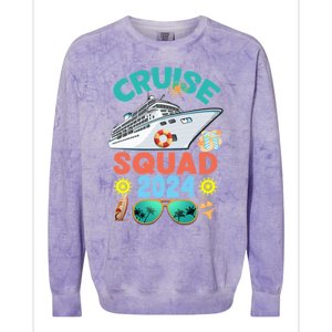 Cruise Squad 2024 Summer Vacation Group Matching Colorblast Crewneck Sweatshirt