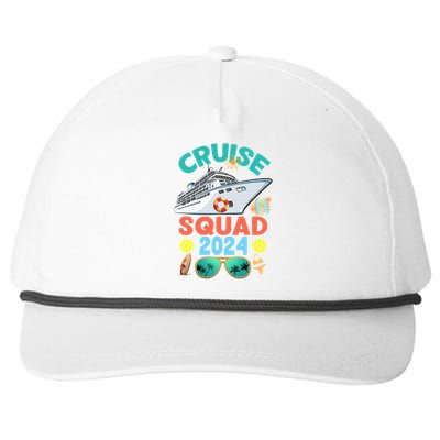 Cruise Squad 2024 Summer Vacation Group Matching Snapback Five-Panel Rope Hat