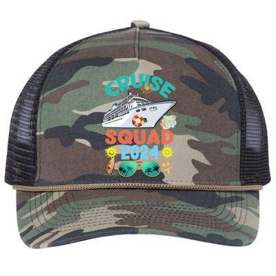 Cruise Squad 2024 Summer Vacation Group Matching Retro Rope Trucker Hat Cap