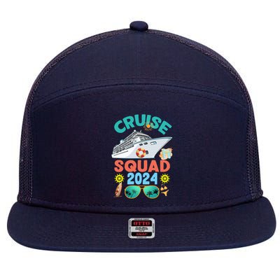 Cruise Squad 2024 Summer Vacation Group Matching 7 Panel Mesh Trucker Snapback Hat