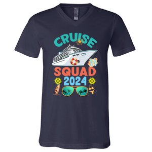 Cruise Squad 2024 Summer Vacation Group Matching V-Neck T-Shirt