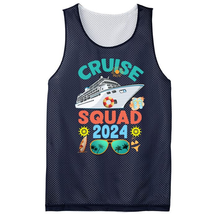 Cruise Squad 2024 Summer Vacation Group Matching Mesh Reversible Basketball Jersey Tank