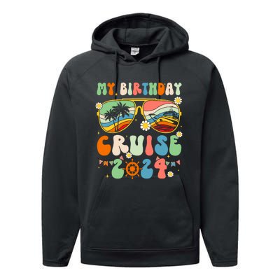 Cruise Squad 2024 Birthday Cruise Cruising Performance Fleece Hoodie