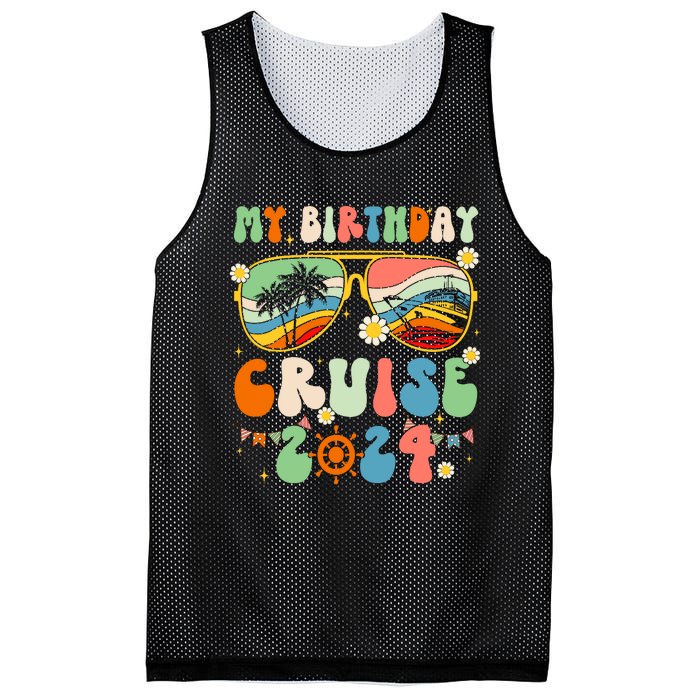 Cruise Squad 2024 Birthday Cruise Cruising Mesh Reversible Basketball Jersey Tank