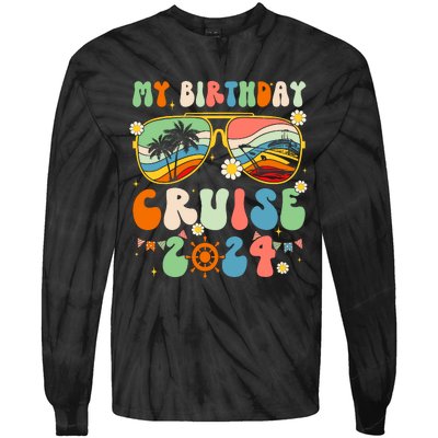 Cruise Squad 2024 Birthday Cruise Cruising Tie-Dye Long Sleeve Shirt