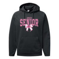 Coquette Senior 2025 Back To School Bow Senior 2025 Performance Fleece Hoodie