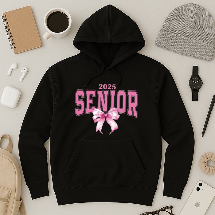Coquette Senior 2025 Back To School Bow Senior 2025 Hoodie