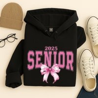 Coquette Senior 2025 Back To School Bow Senior 2025 Hoodie