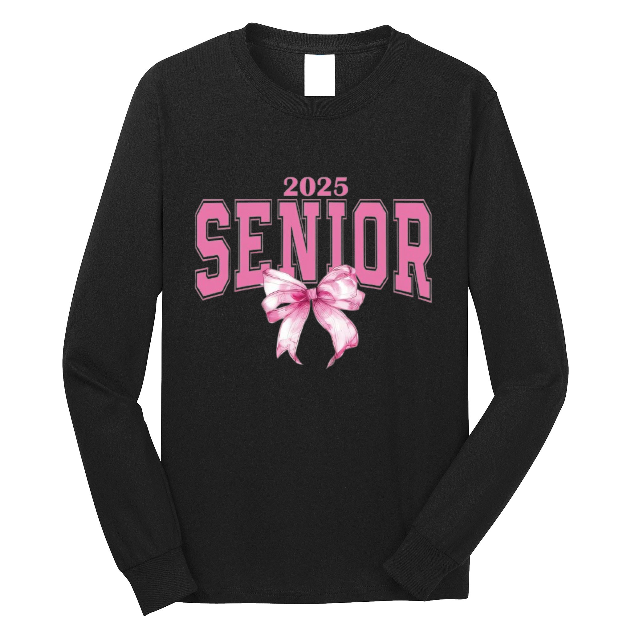 Coquette Senior 2025 Back To School Bow Senior 2025 Long Sleeve Shirt