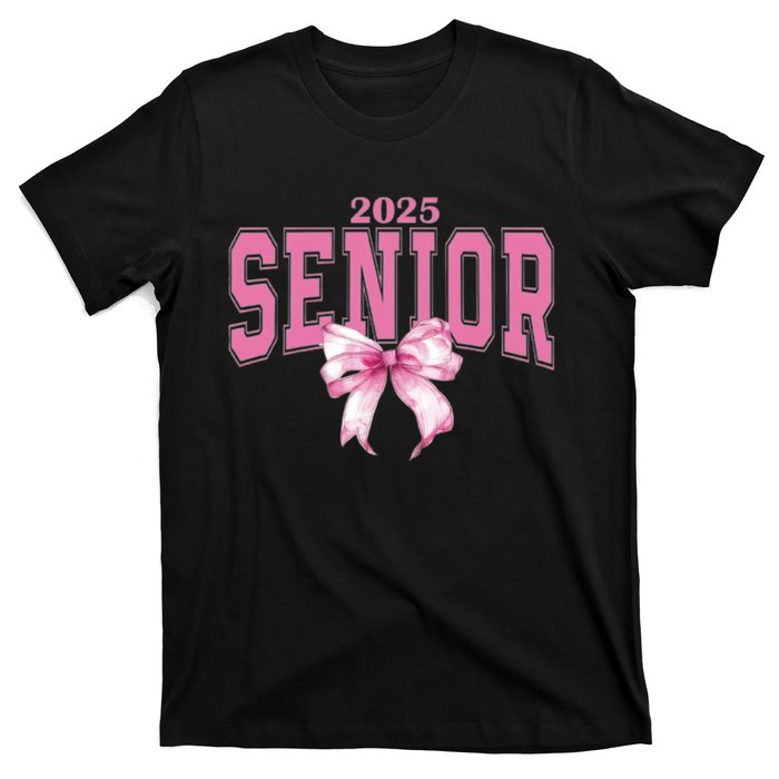 Coquette Senior 2025 Back To School Bow Senior 2025 T-Shirt