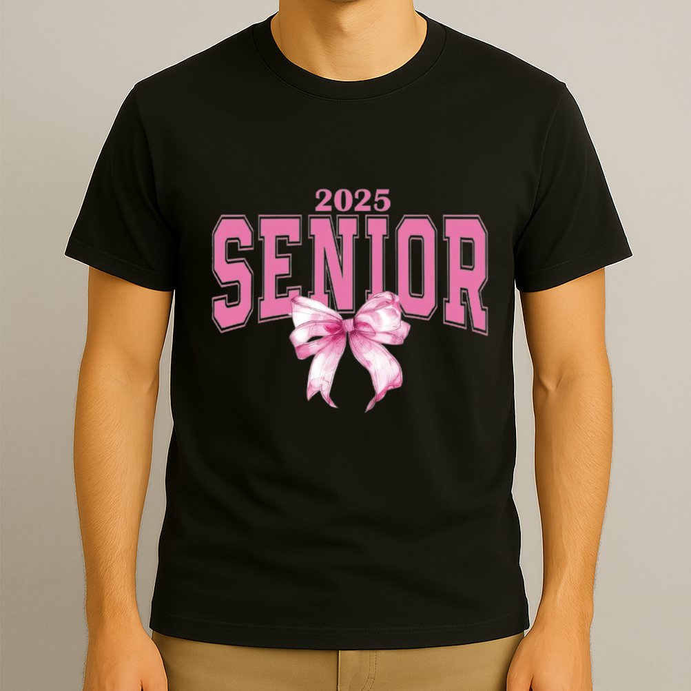 Coquette Senior 2025 Back To School Bow Senior 2025 T-Shirt
