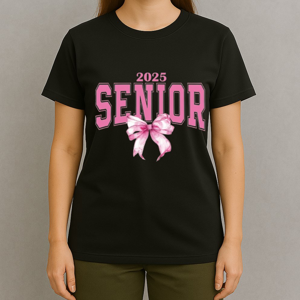 Coquette Senior 2025 Back To School Bow Senior 2025 T-Shirt