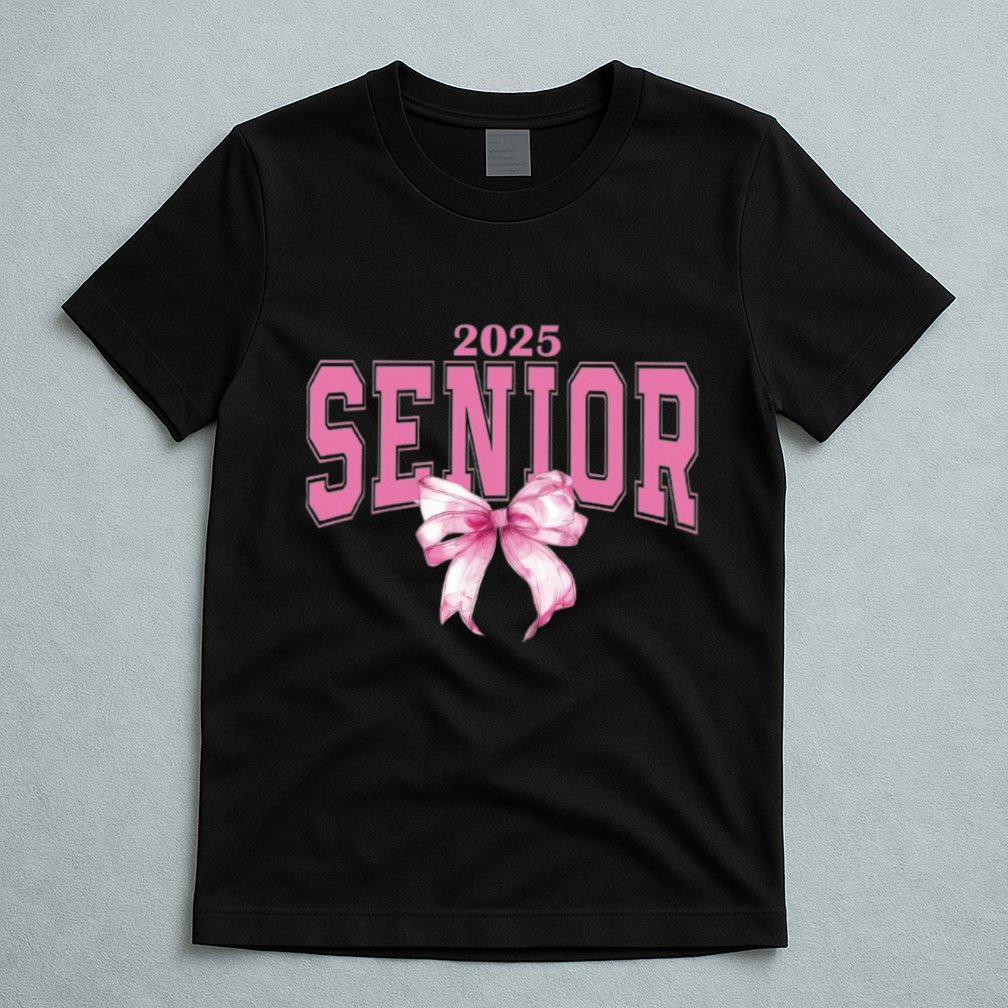 Coquette Senior 2025 Back To School Bow Senior 2025 T-Shirt
