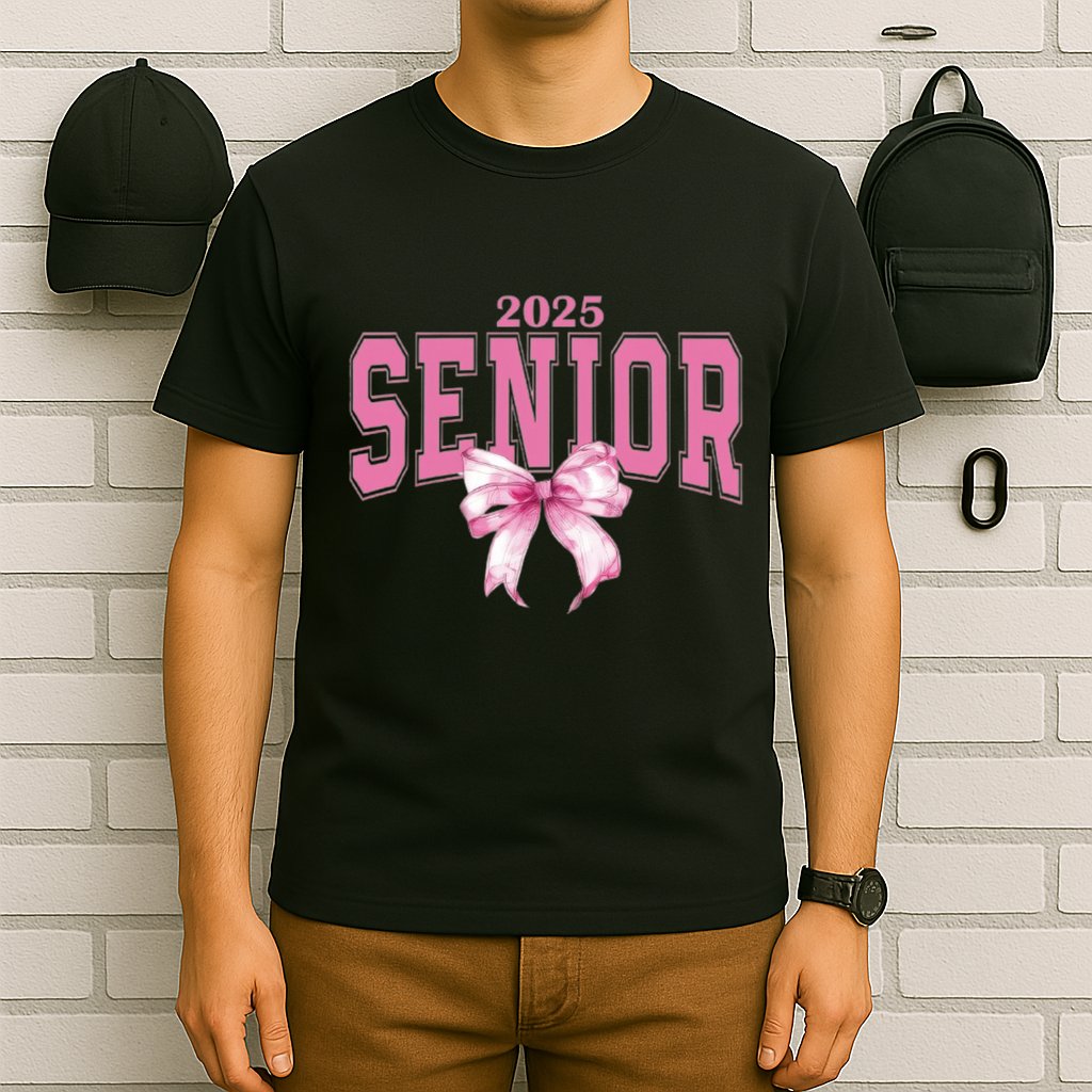 Coquette Senior 2025 Back To School Bow Senior 2025 T-Shirt