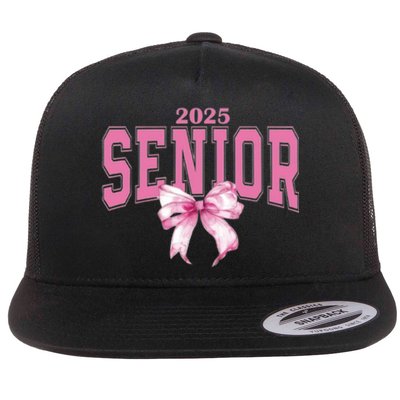 Coquette Senior 2025 Back To School Bow Senior 2025 Flat Bill Trucker Hat