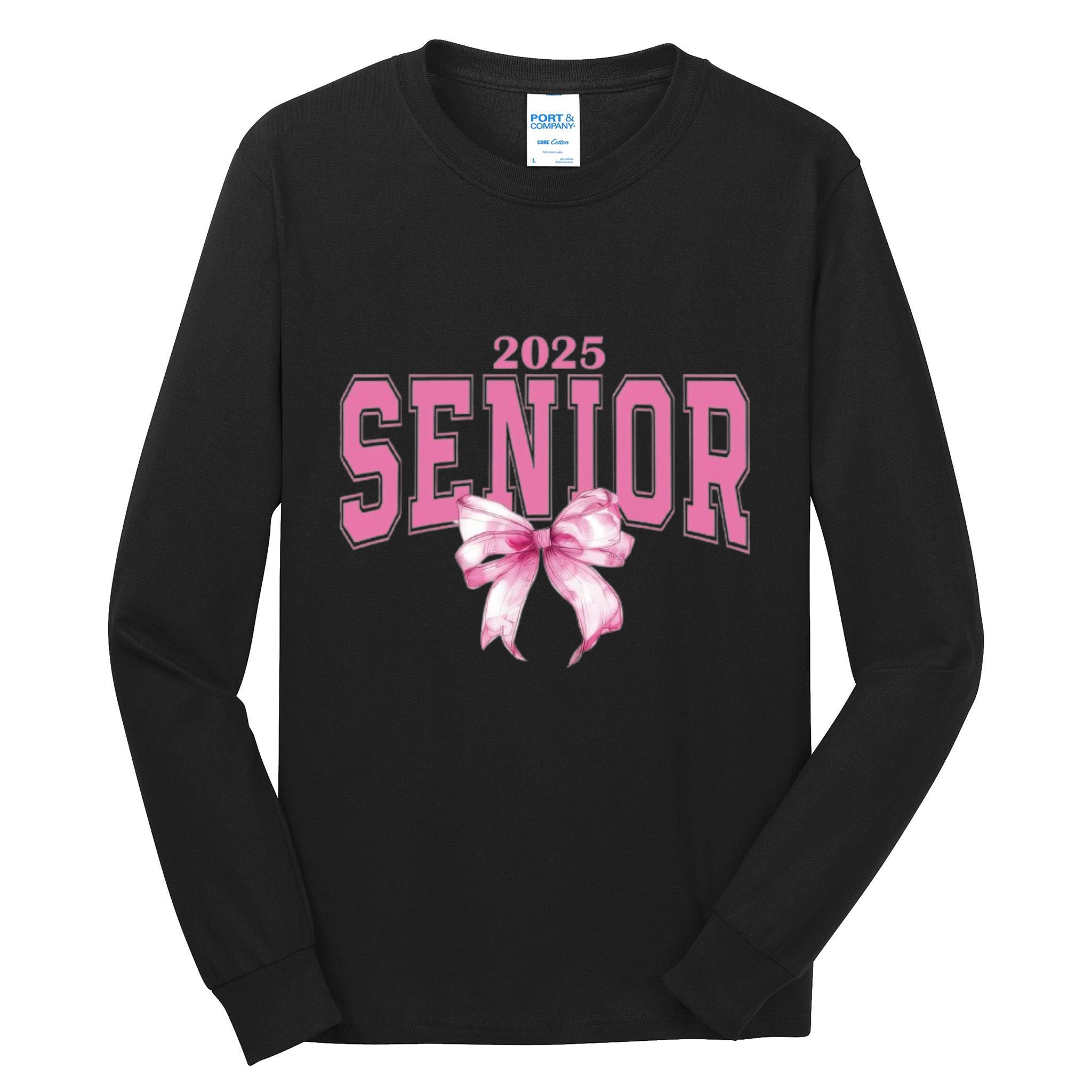 Coquette Senior 2025 Back To School Bow Senior 2025 Tall Long Sleeve T-Shirt