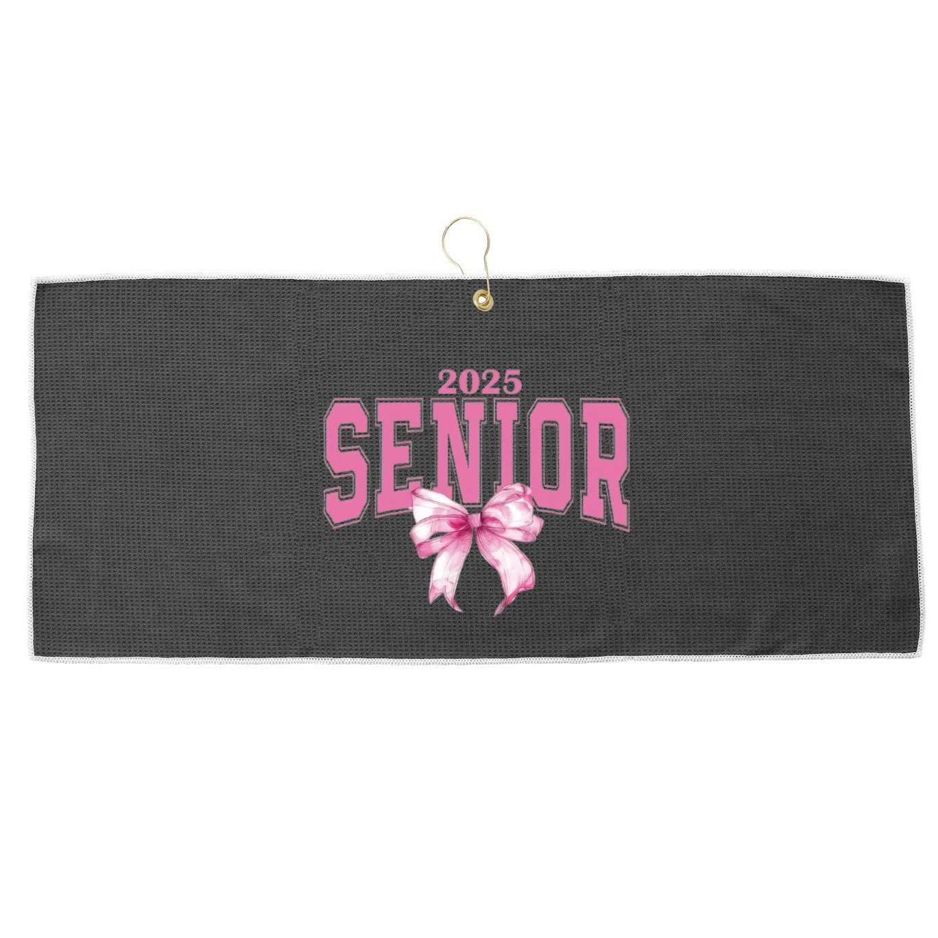 Coquette Senior 2025 Back To School Bow Senior 2025 Large Microfiber Waffle Golf Towel