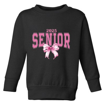 Coquette Senior 2025 Back To School Bow Senior 2025 Toddler Sweatshirt