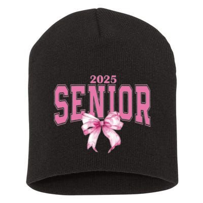 Coquette Senior 2025 Back To School Bow Senior 2025 Short Acrylic Beanie