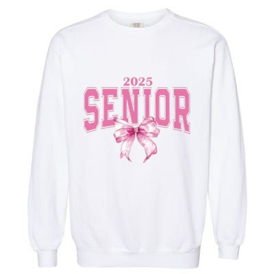 Coquette Senior 2025 Back To School Bow Senior 2025 Garment-Dyed Sweatshirt