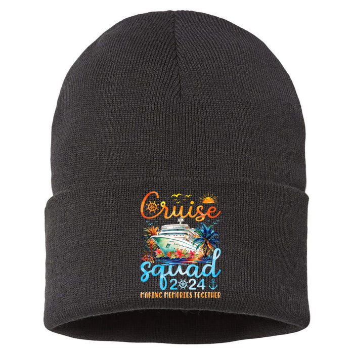 Cruise Squad 2024 Summer Vacation Matching Family Trip Sustainable Knit Beanie