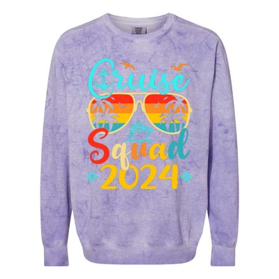 Cruise Squad 2024 Summer Vacation Matching Family Cruise Colorblast Crewneck Sweatshirt