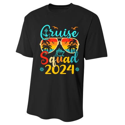 Cruise Squad 2024 Summer Vacation Matching Family Cruise Performance Sprint T-Shirt